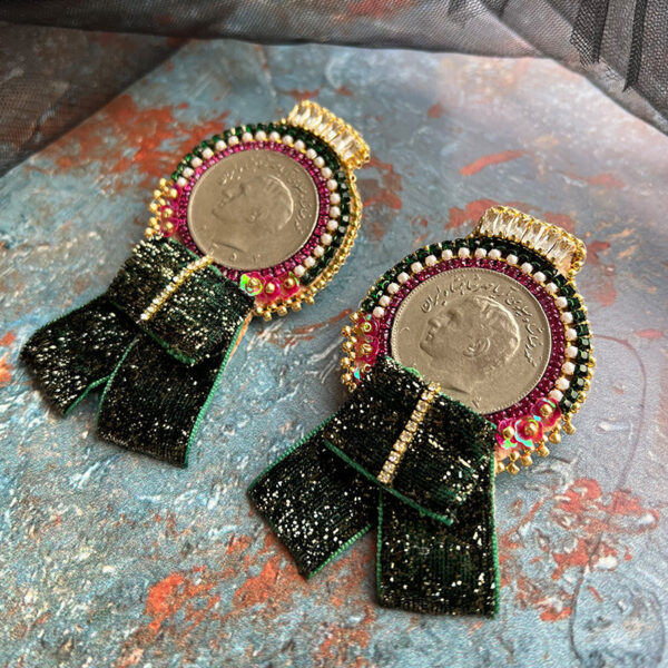 Ancient Elegance Earrings (سکه پهلوی)