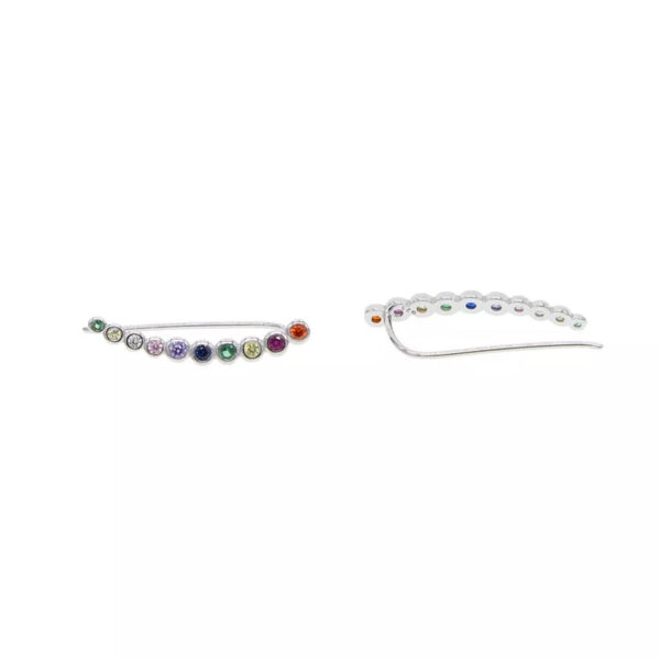 MINIMAL - 18K Multi Color Stone Stud Earrings