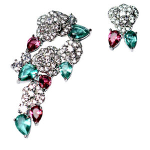 UNIQUE ME - 18K Gold Plated Unique Colored Stone Statement earrings