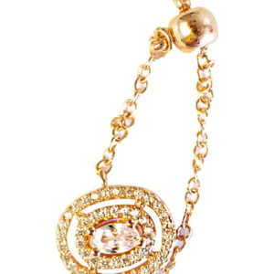 ADORN - 18K Gold Plated Citrine Chain Ring