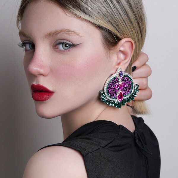 Pomegranate Plush Earrings